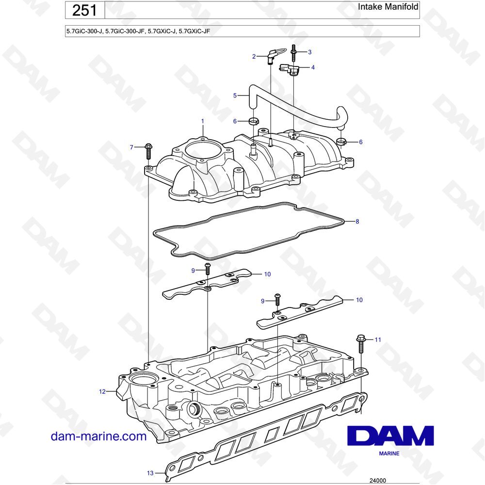 Spare Parts And Exploded Views For Volvo Penta L Gxi